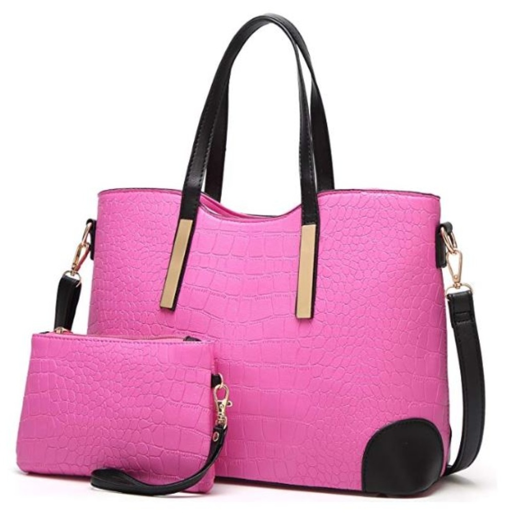 FREE SHIPPING - 2 PIECE PURSE SET - PINK